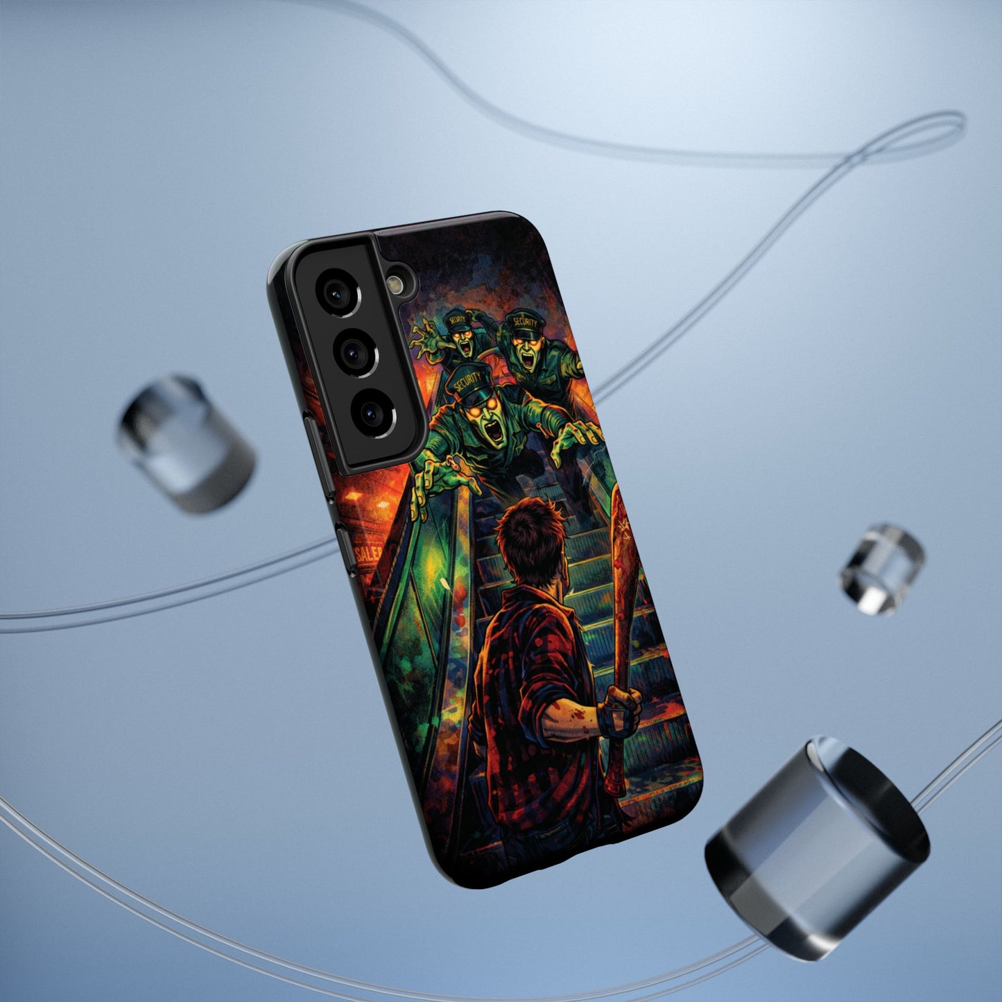 Horror Zombie Escalator Phone Case - Impact Resistant Protective Cover