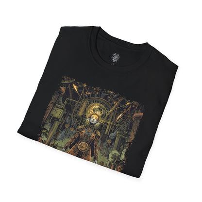 The Clockwork Oracle Floating Island Fantasy T-Shirt