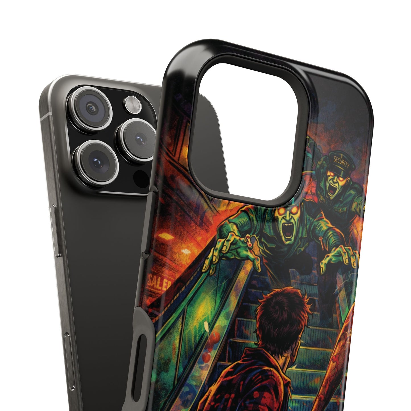 Horror Zombie Escalator Phone Case - Impact Resistant Protective Cover