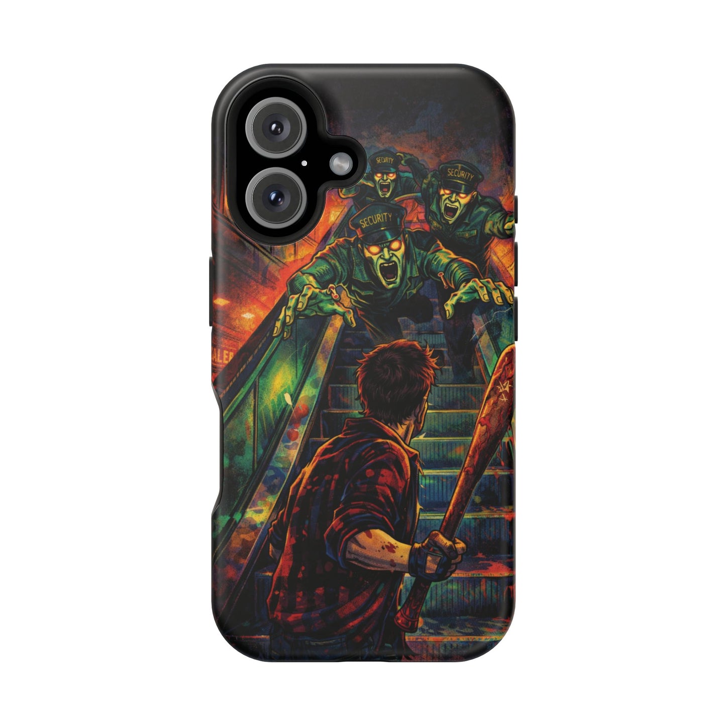 Horror Zombie Escalator Phone Case - Impact Resistant Protective Cover
