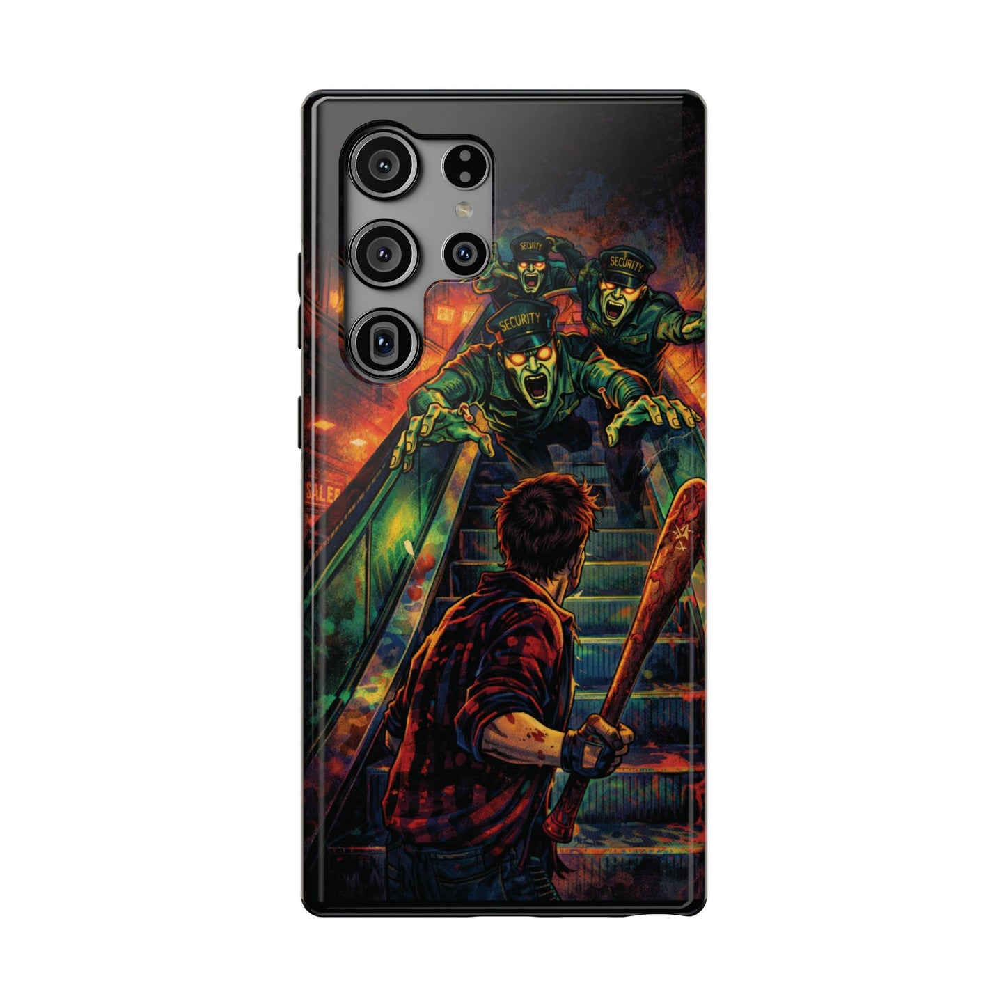 Horror Zombie Escalator Phone Case - Impact Resistant Protective Cover