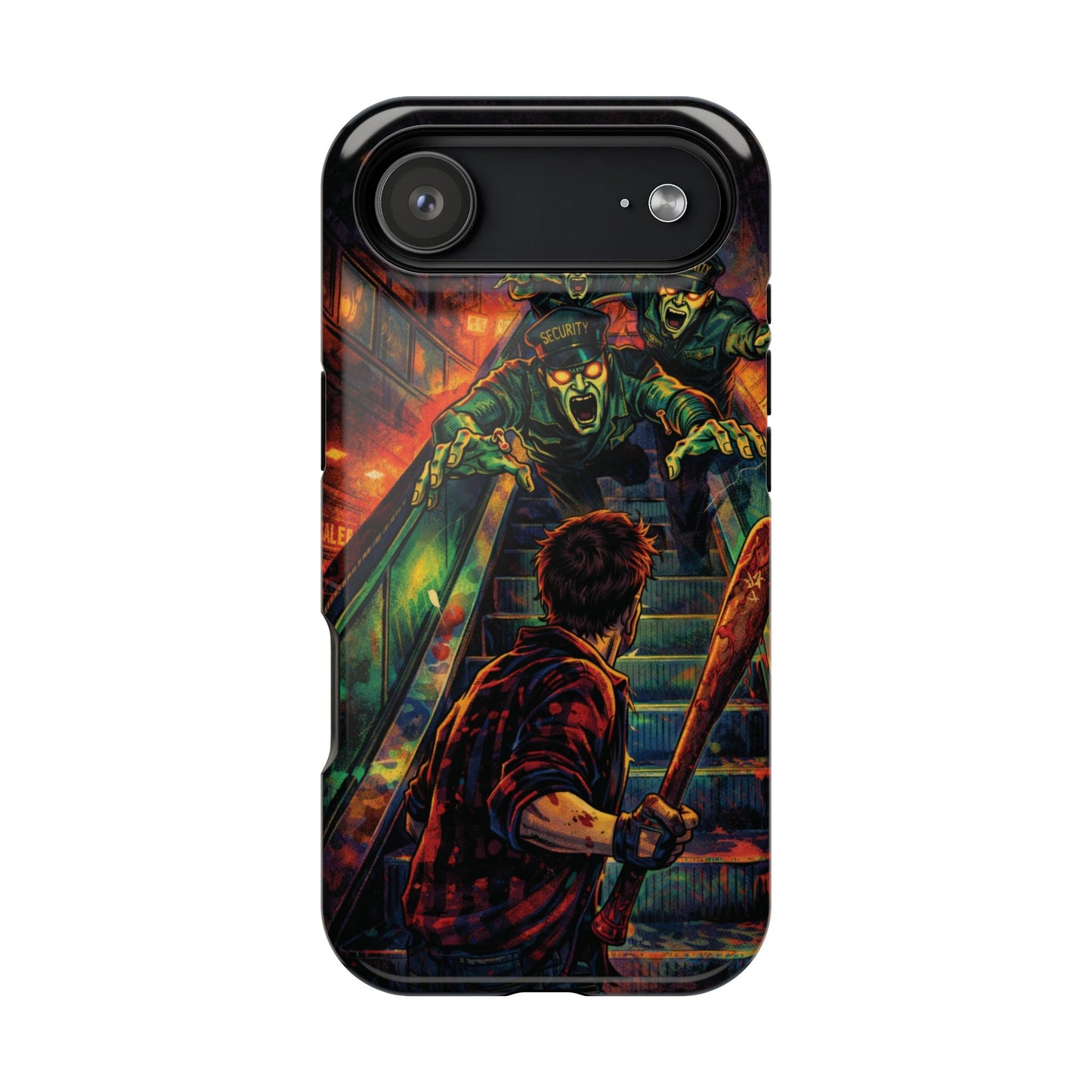 Horror Zombie Escalator Phone Case - Impact Resistant Protective Cover
