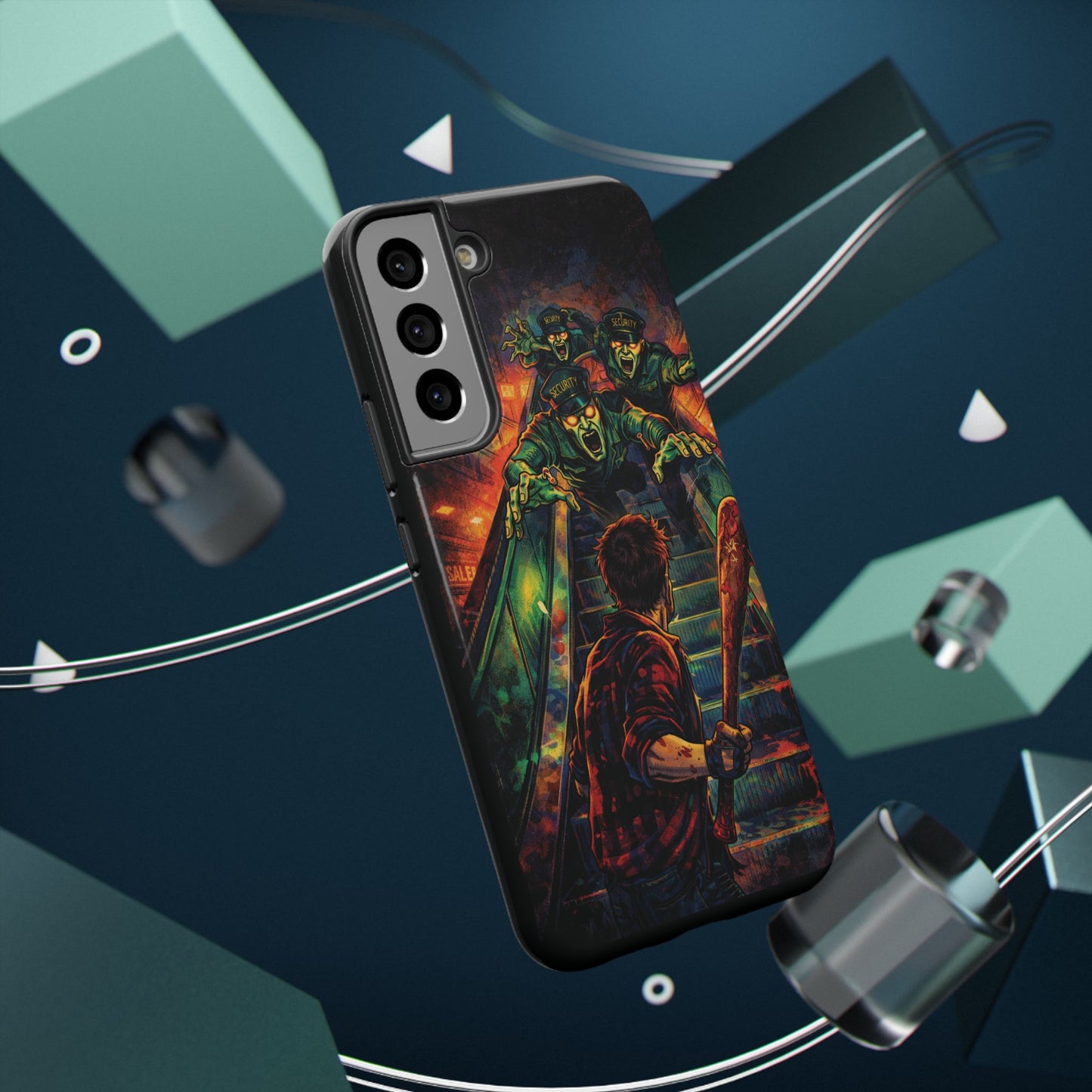 Horror Zombie Escalator Phone Case - Impact Resistant Protective Cover
