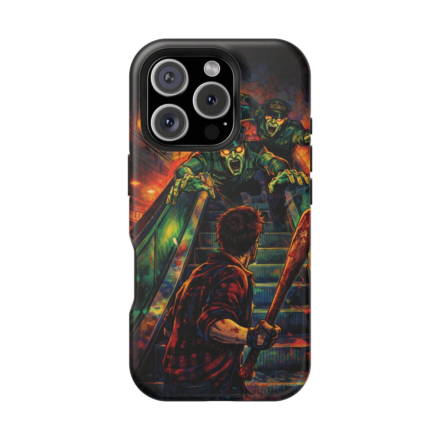 Horror Zombie Escalator Phone Case - Impact Resistant Protective Cover
