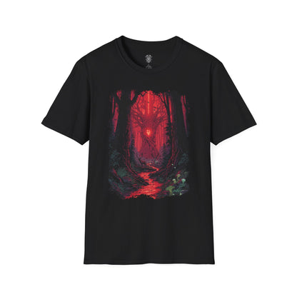 The Crimson Forest Awakens T-Shirt - 80s Fantasy Horror Comic Scene