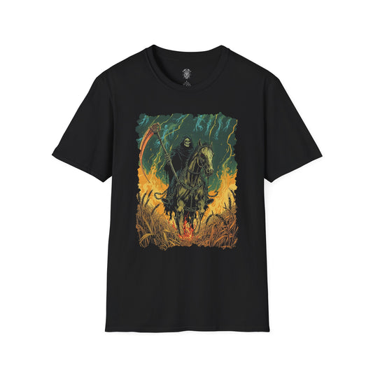 The Harvest of Bones T-Shirt – 80s Horror Comic Reaper Illustration