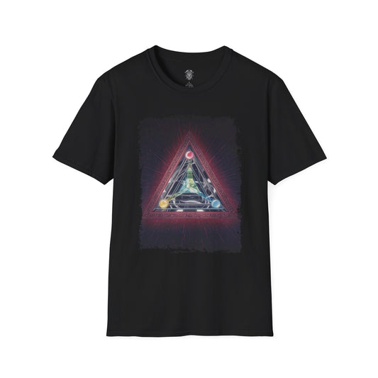 The Oracle’s Keystone T-Shirt – 80s Arcane Relic Comic Illustration