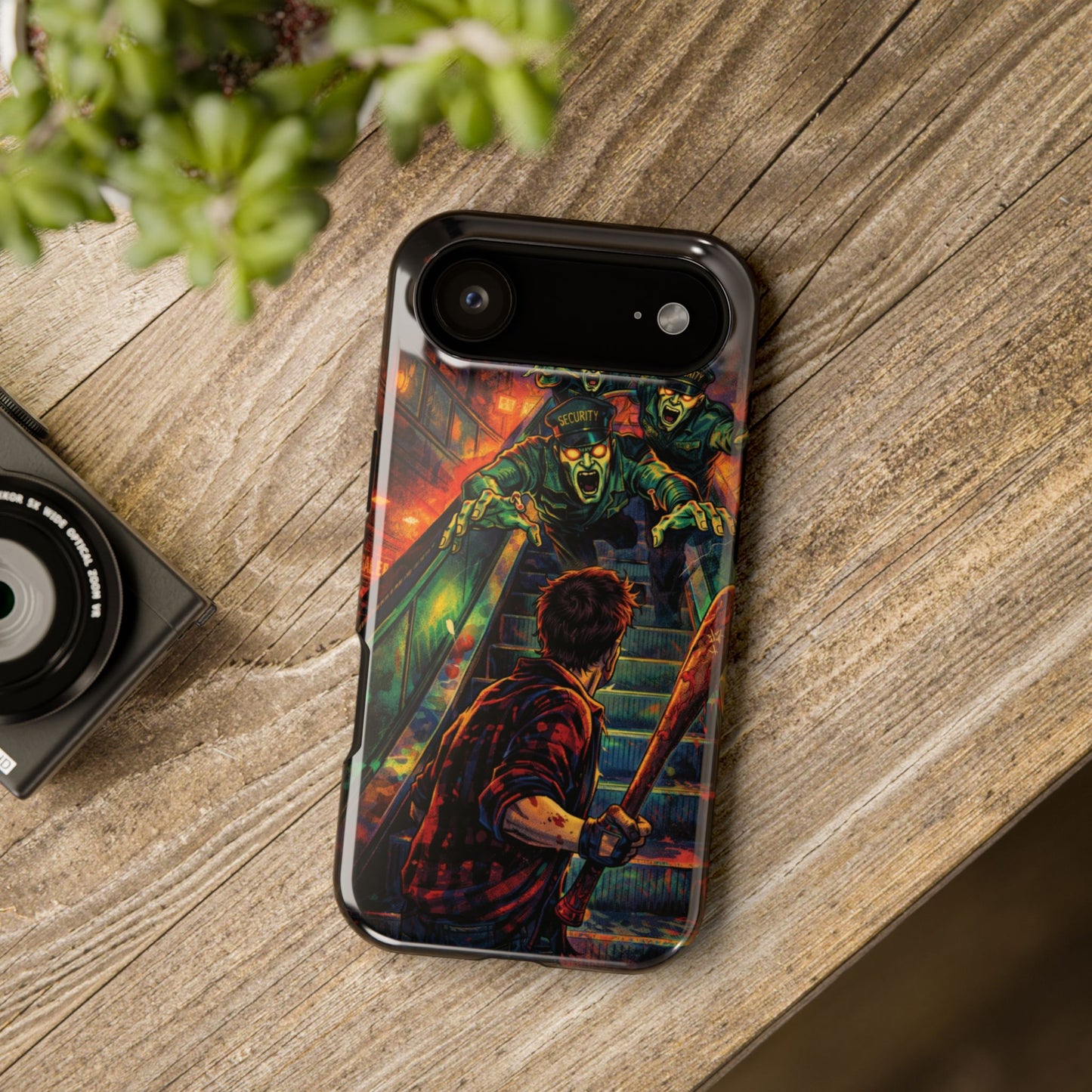 Horror Zombie Escalator Phone Case - Impact Resistant Protective Cover