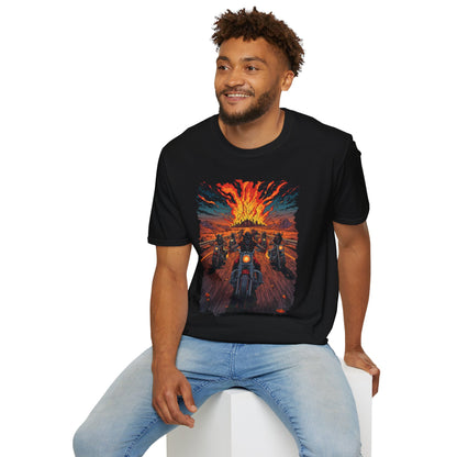 Hell Riders of Route 66 - Comic Style Graphic T-Shirt