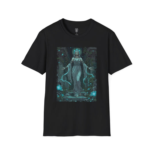 The Marble Oracle of the Forgotten Temple T-Shirt – 80s Mythic Fantasy Comic Illustration