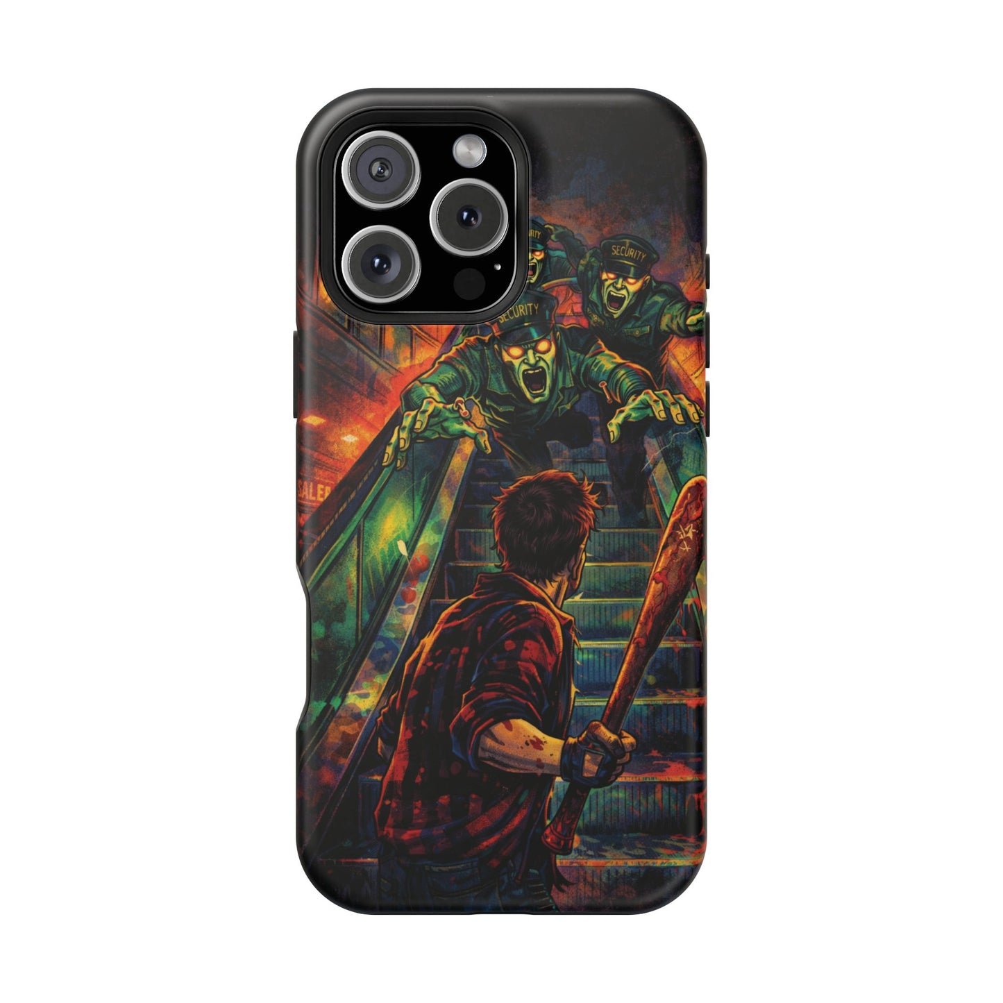 Horror Zombie Escalator Phone Case - Impact Resistant Protective Cover