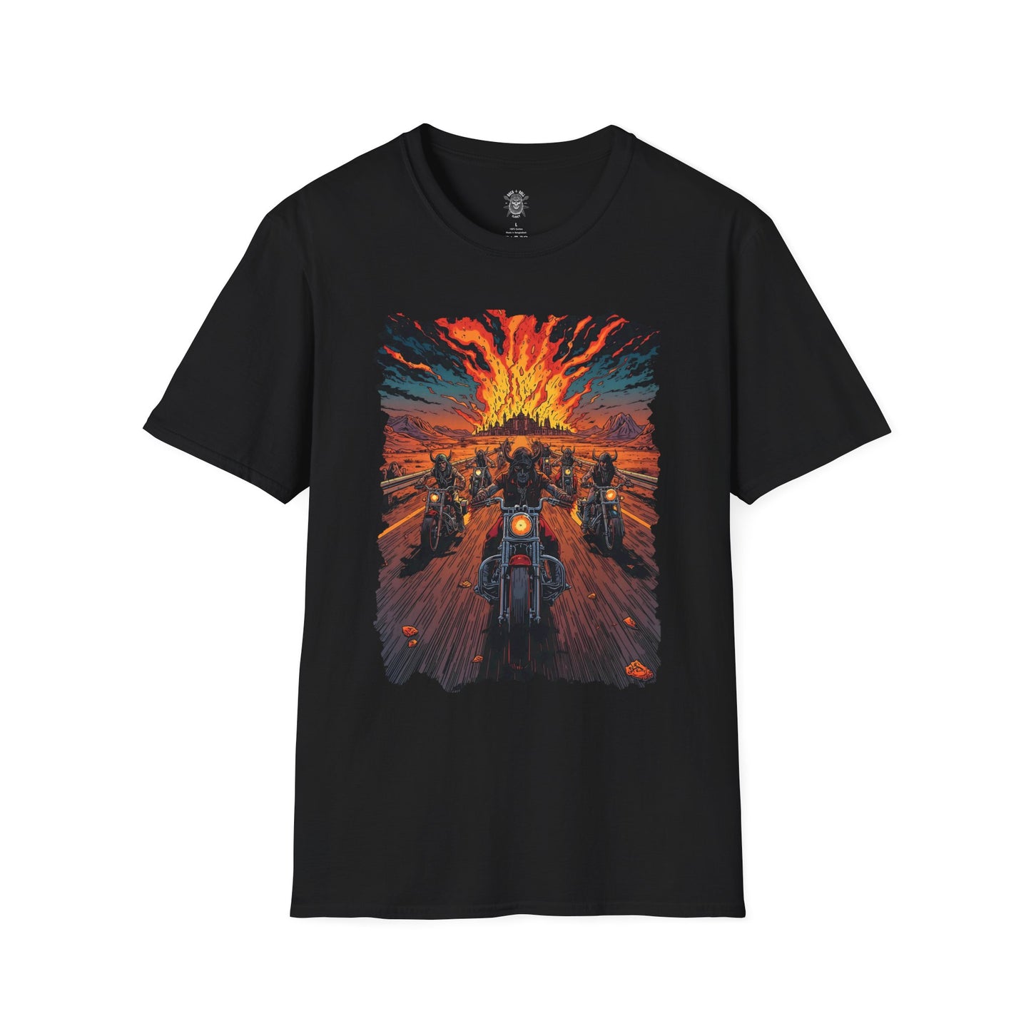 Hell Riders of Route 66 - Comic Style Graphic T-Shirt