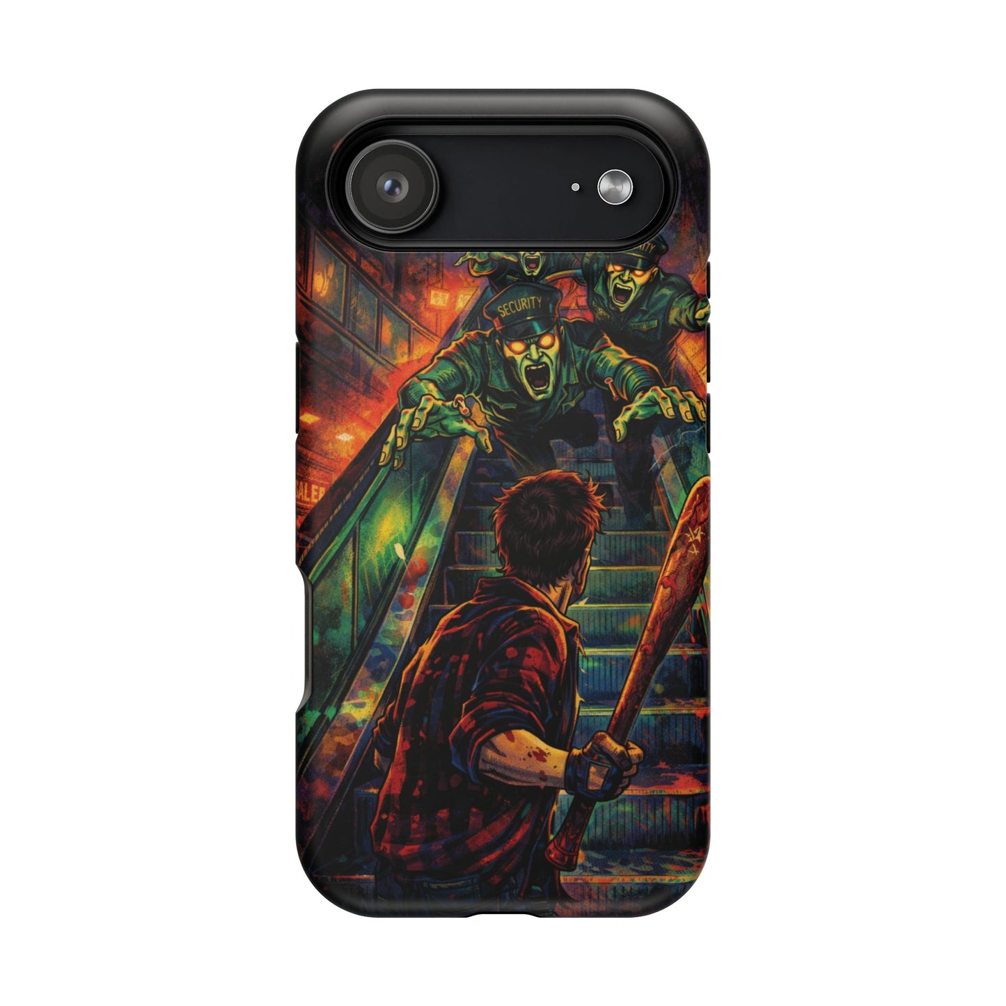 Horror Zombie Escalator Phone Case - Impact Resistant Protective Cover