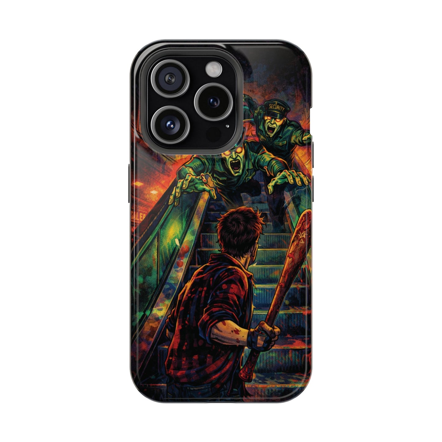 Horror Zombie Escalator Phone Case - Impact Resistant Protective Cover