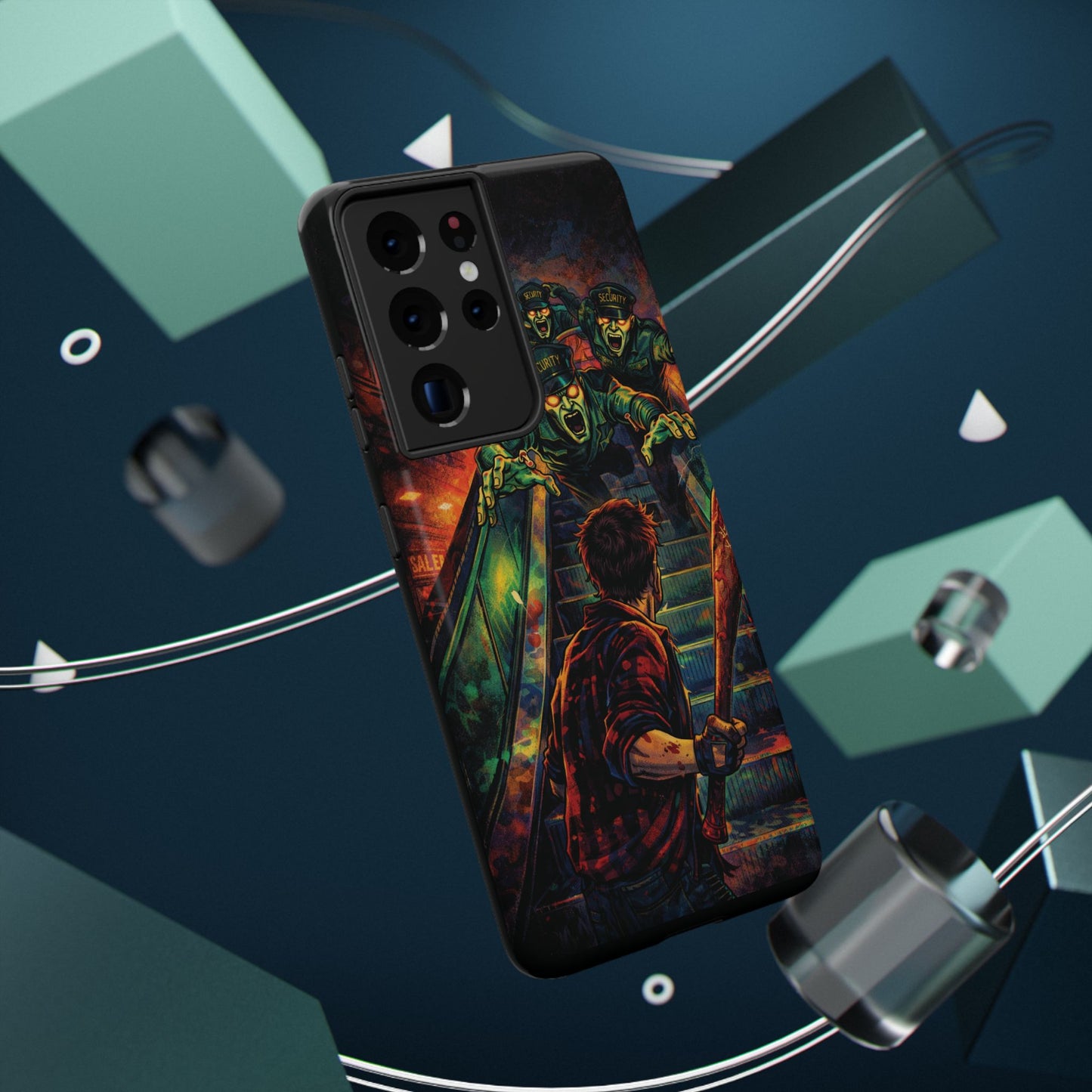 Horror Zombie Escalator Phone Case - Impact Resistant Protective Cover