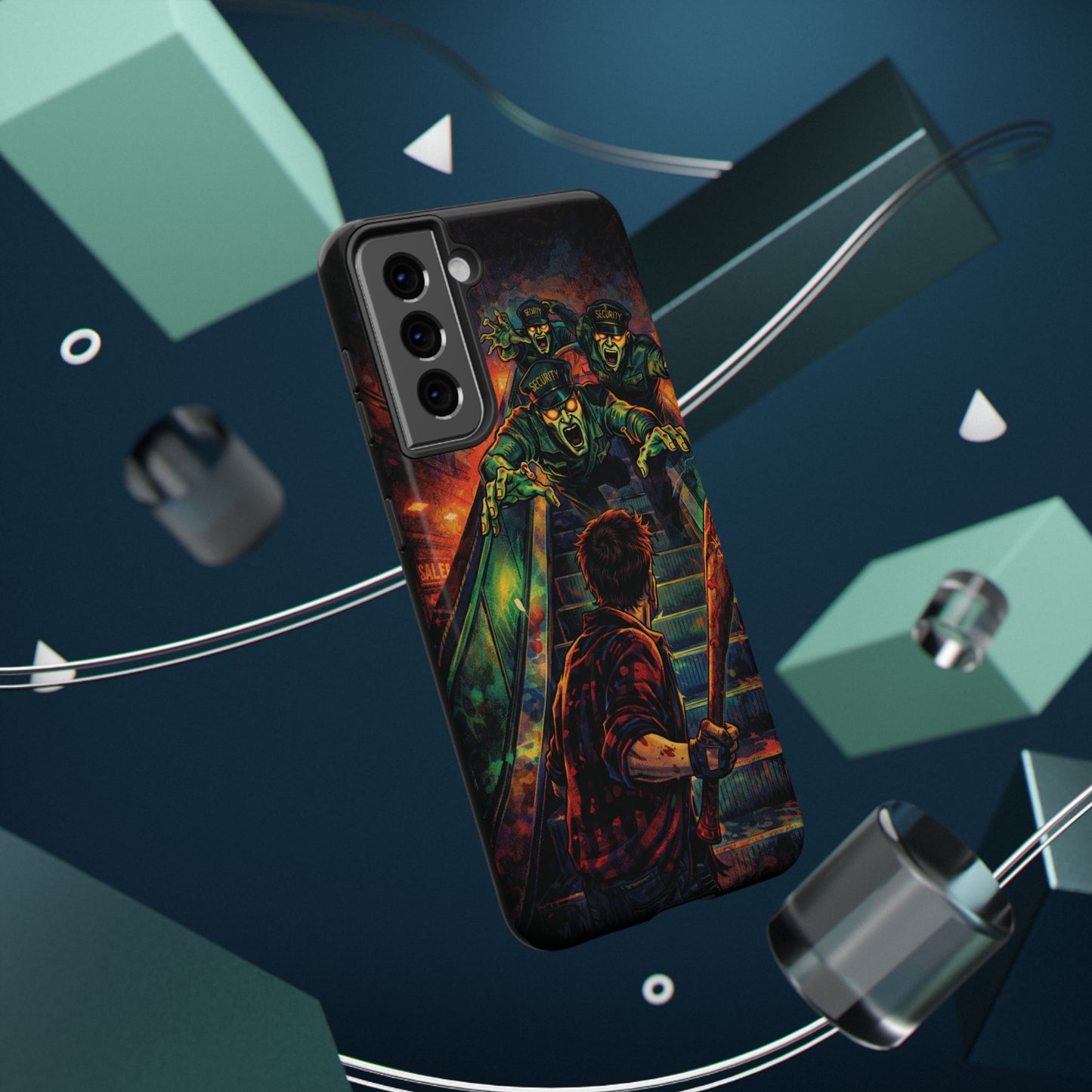 Horror Zombie Escalator Phone Case - Impact Resistant Protective Cover