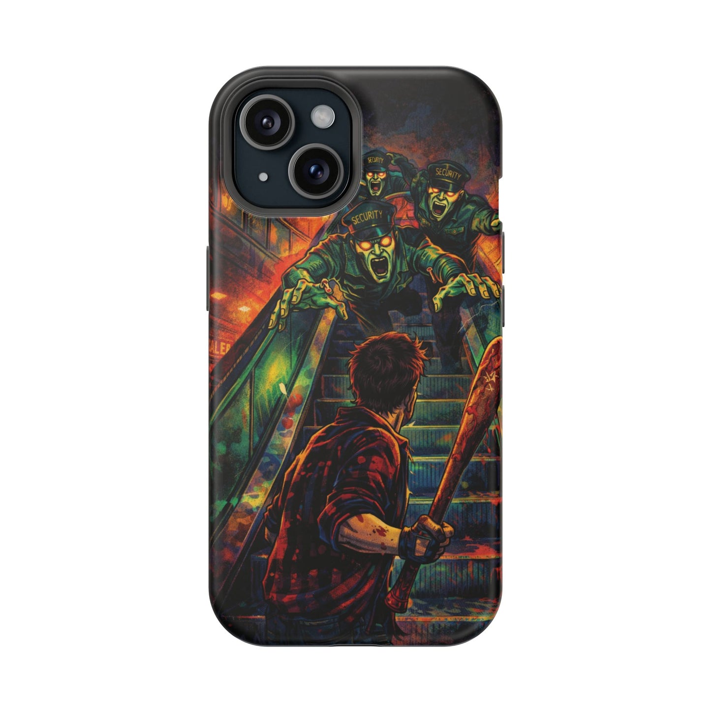 Horror Zombie Escalator Phone Case - Impact Resistant Protective Cover