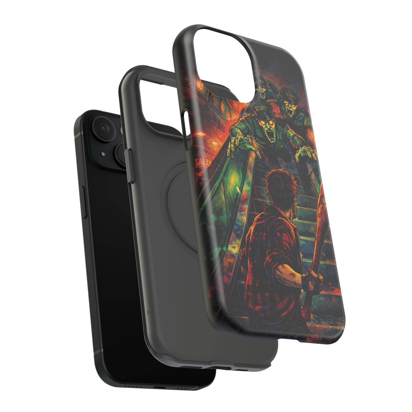 Horror Zombie Escalator Phone Case - Impact Resistant Protective Cover