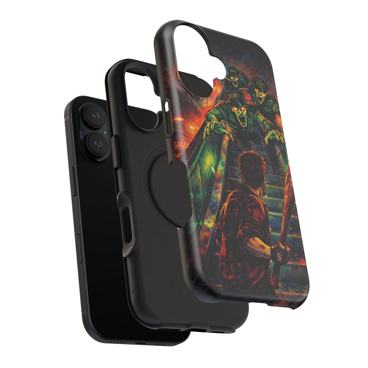 Horror Zombie Escalator Phone Case - Impact Resistant Protective Cover