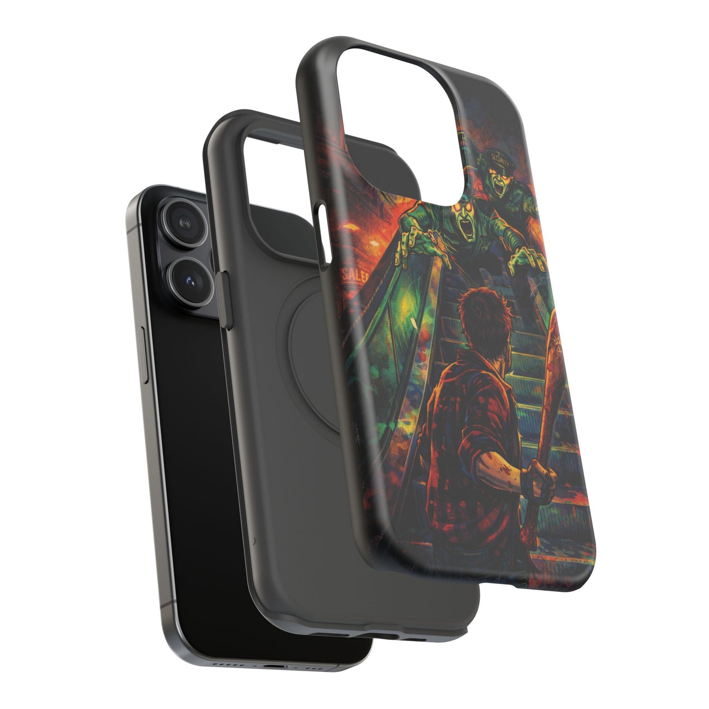 Horror Zombie Escalator Phone Case - Impact Resistant Protective Cover