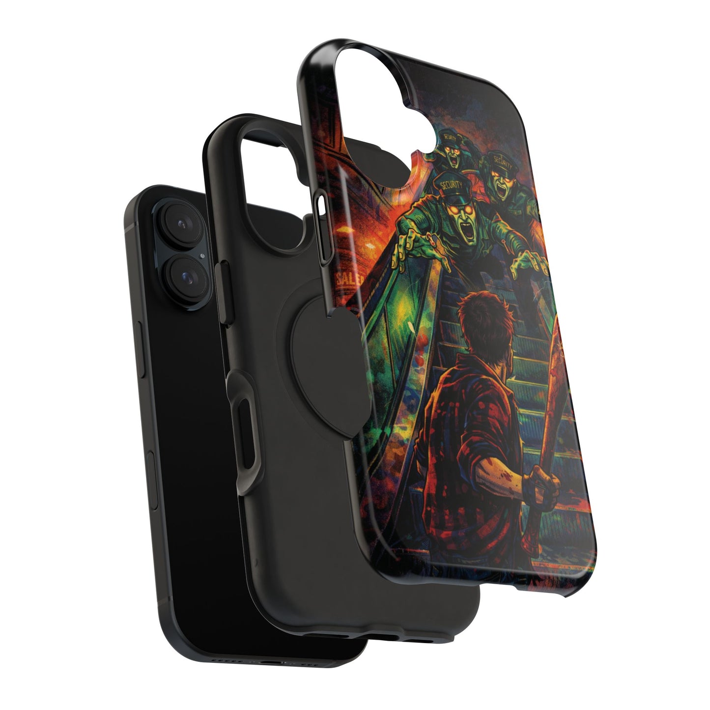 Horror Zombie Escalator Phone Case - Impact Resistant Protective Cover