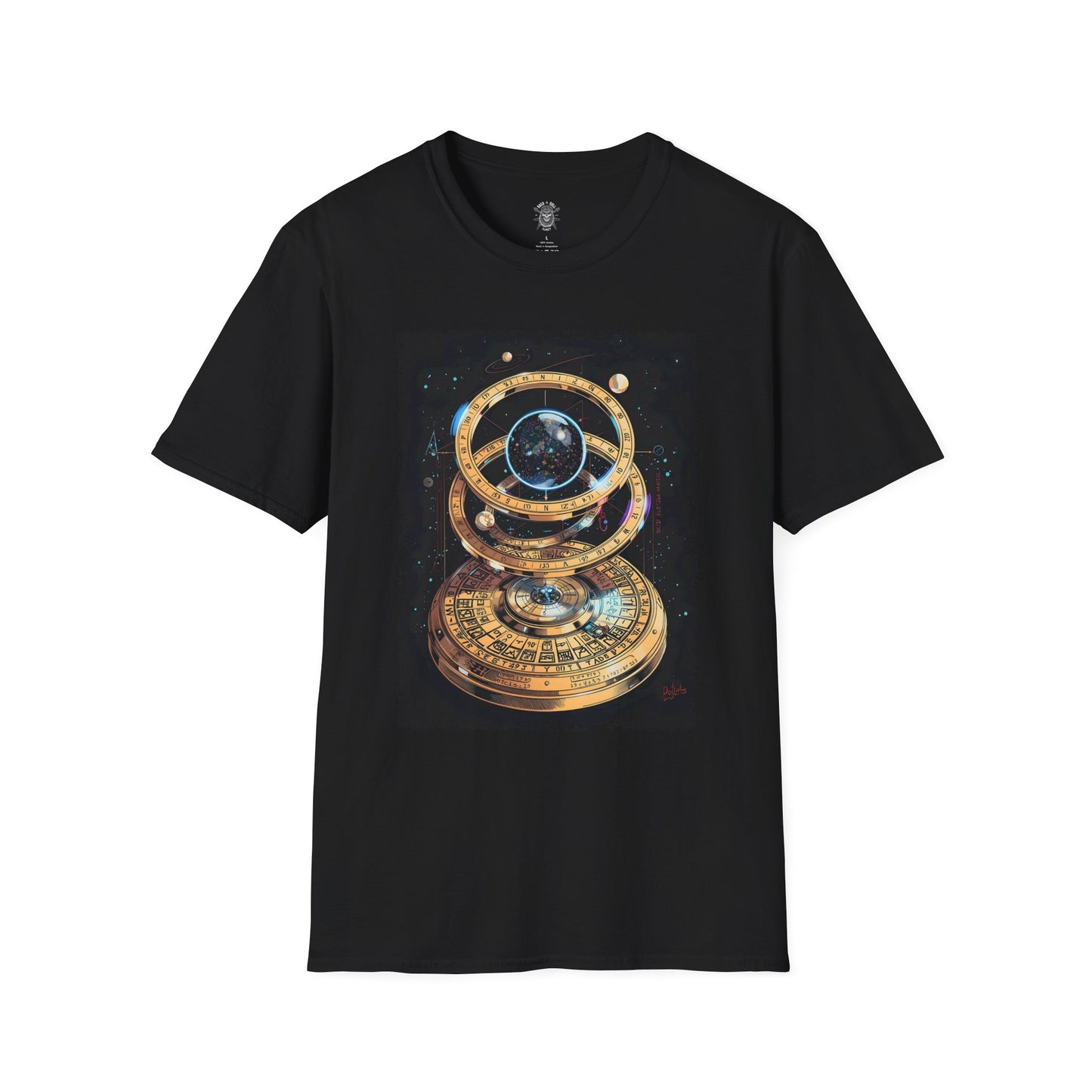 Astral Compass T-Shirt - Retro 80s Cosmic Artifact Tee
