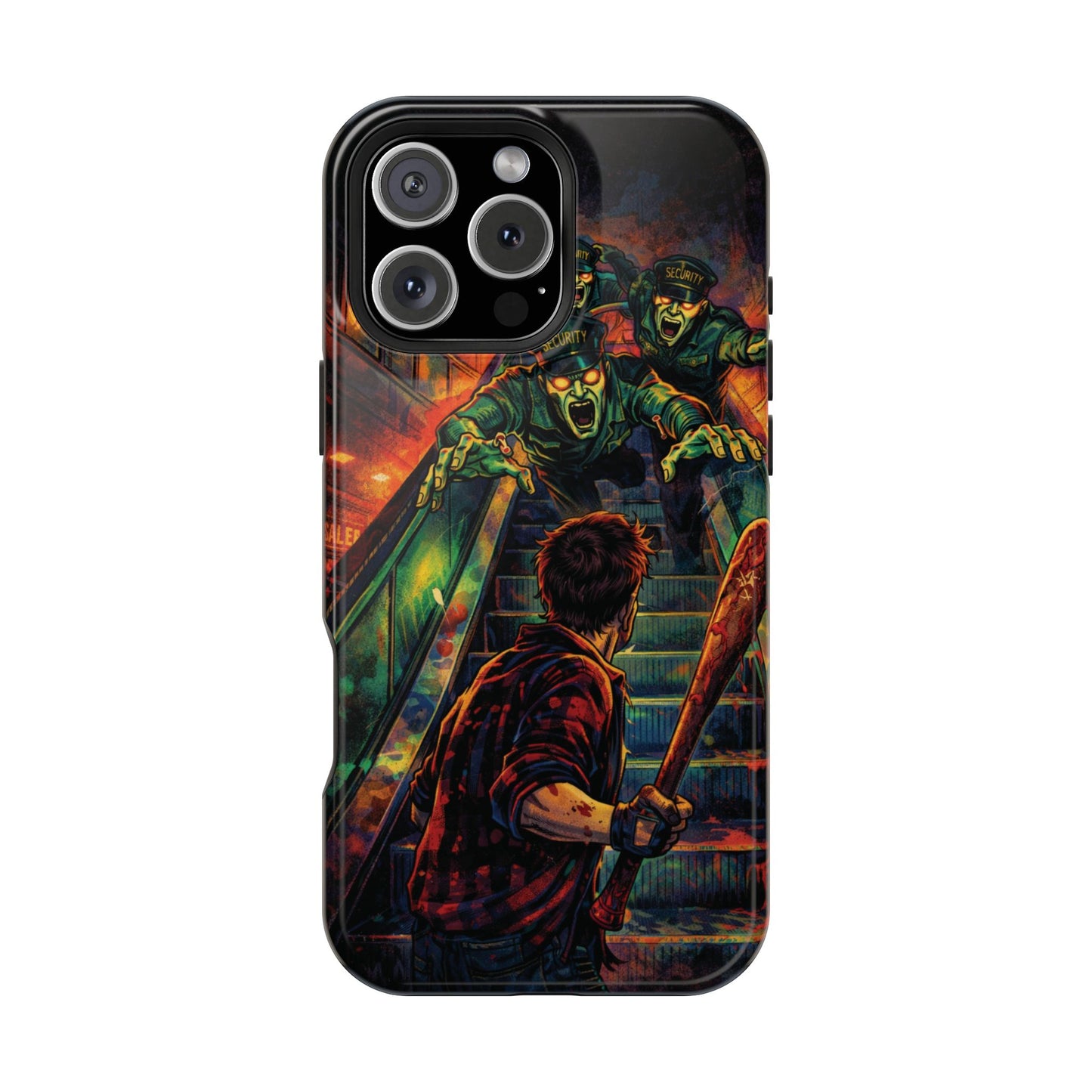 Horror Zombie Escalator Phone Case - Impact Resistant Protective Cover