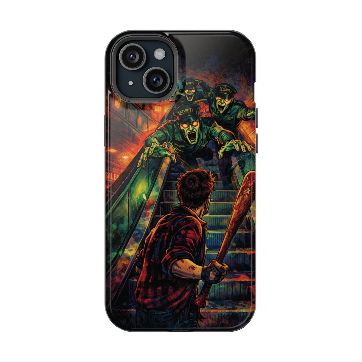 Horror Zombie Escalator Phone Case - Impact Resistant Protective Cover