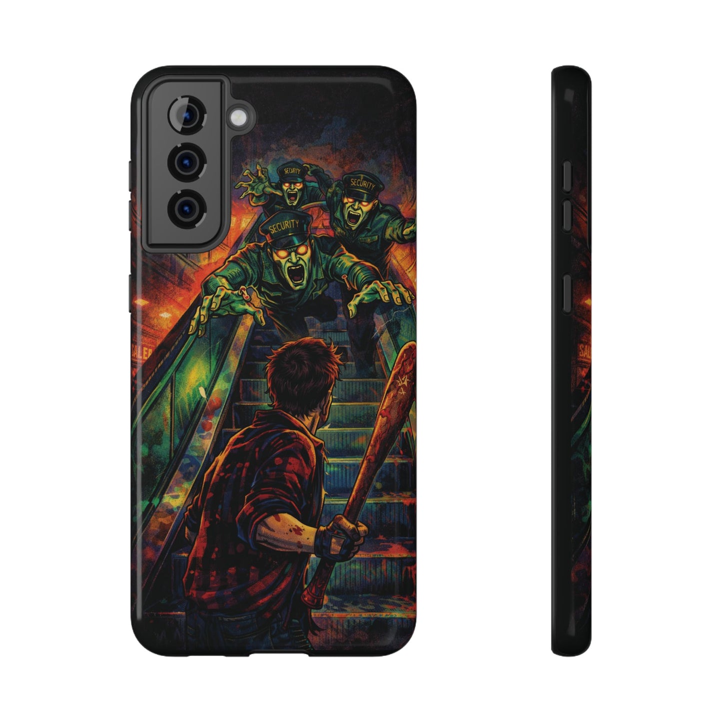 Horror Zombie Escalator Phone Case - Impact Resistant Protective Cover