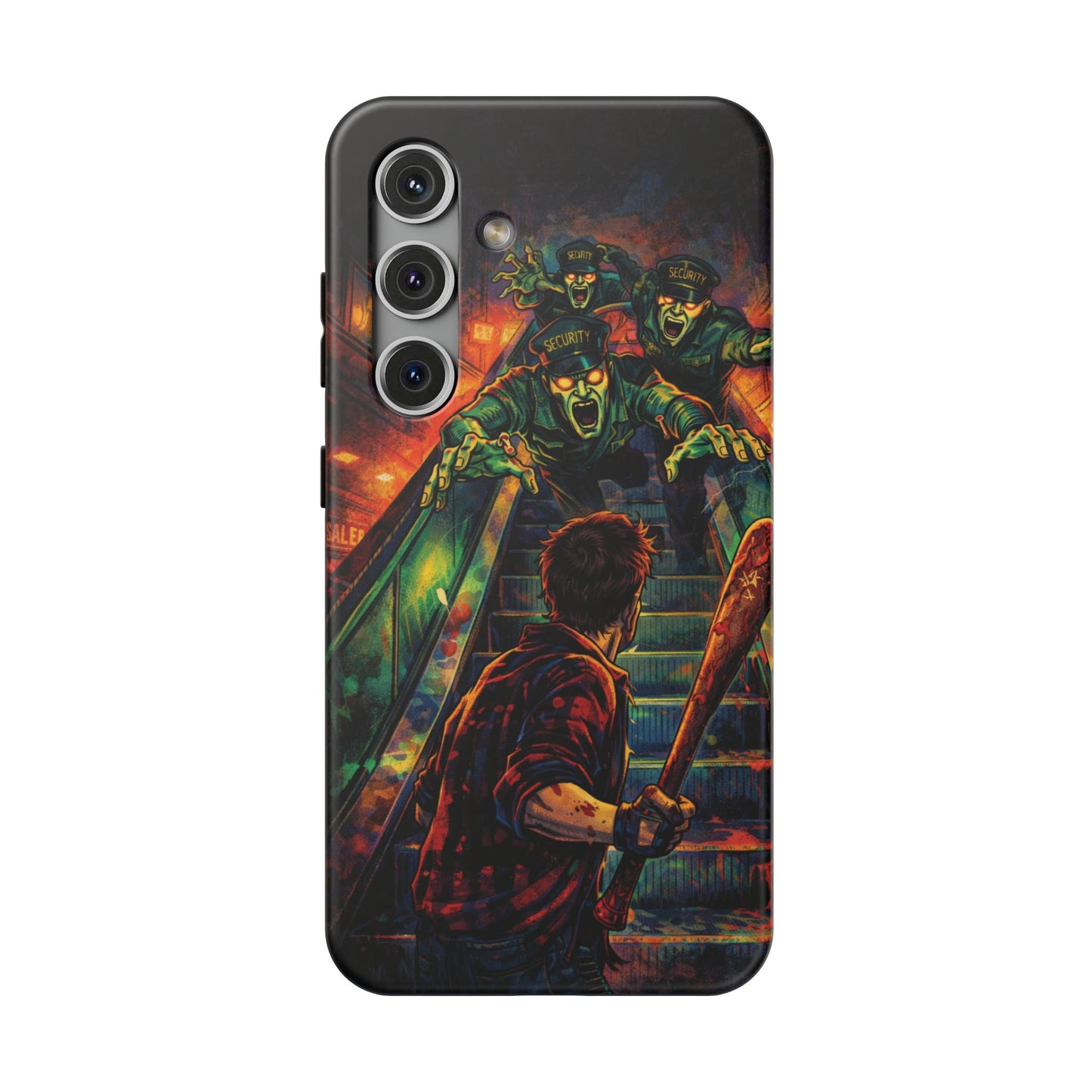 Horror Zombie Escalator Phone Case - Impact Resistant Protective Cover