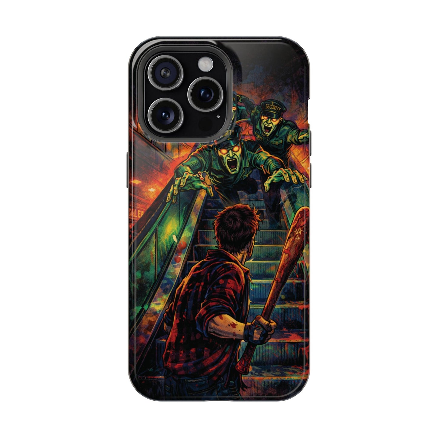 Horror Zombie Escalator Phone Case - Impact Resistant Protective Cover