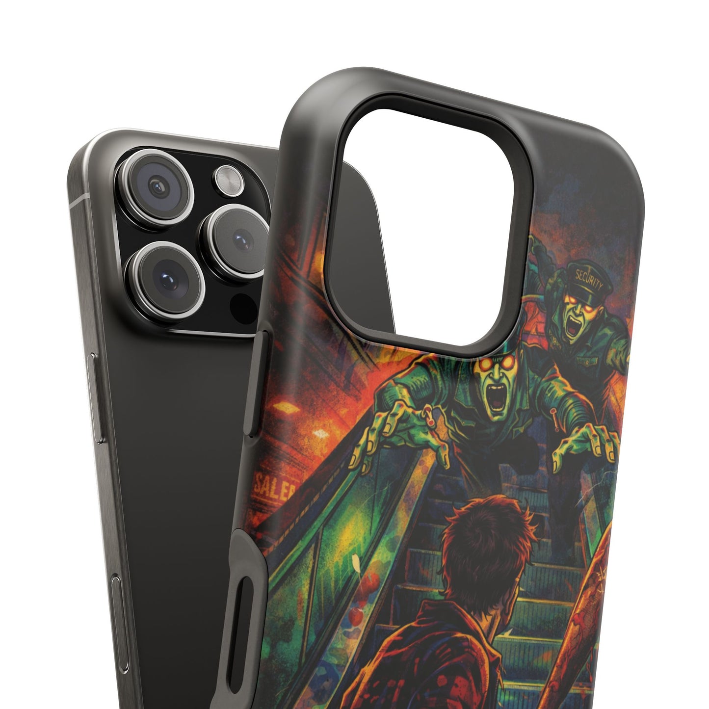 Horror Zombie Escalator Phone Case - Impact Resistant Protective Cover