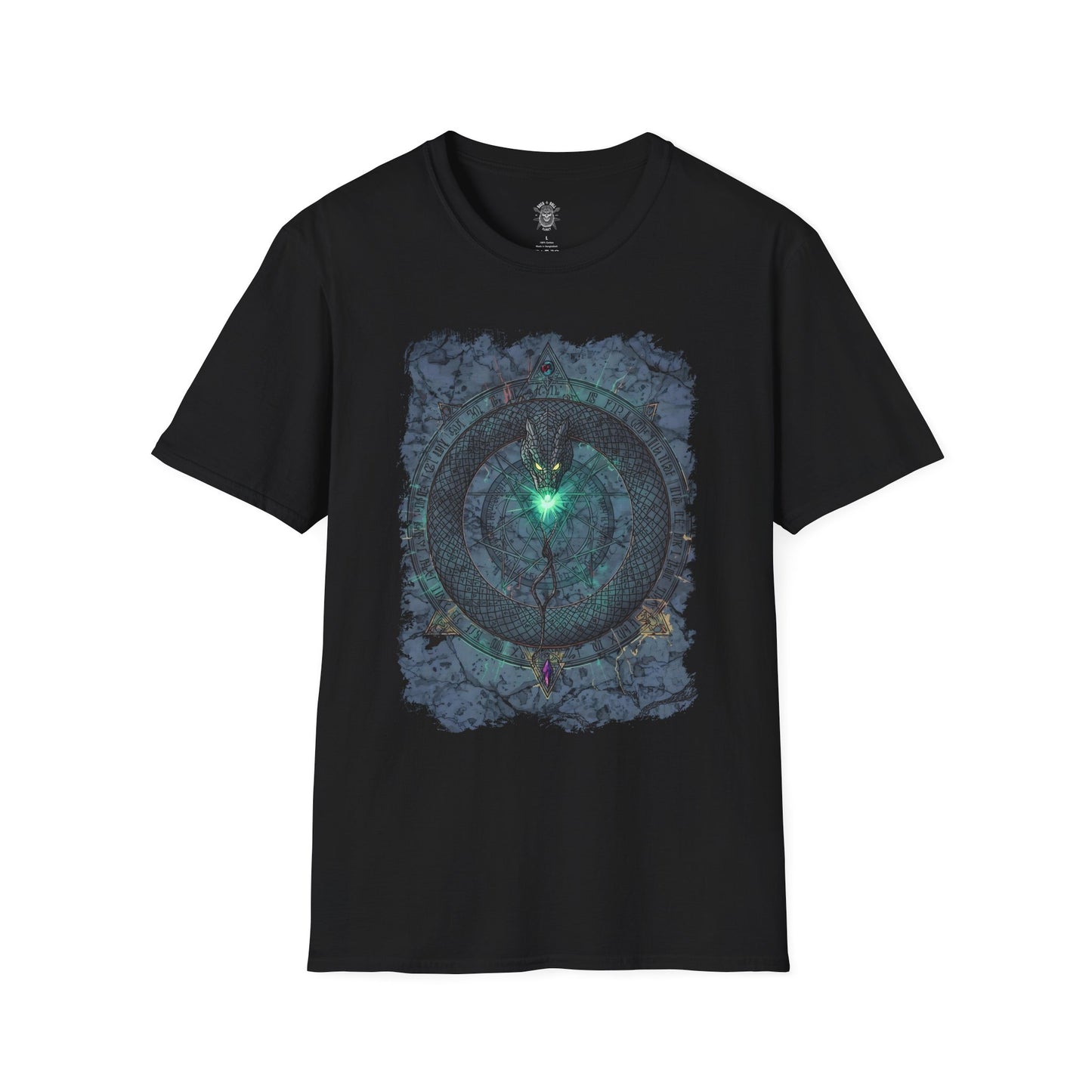 The Serpent Sigil T-Shirt – 80s Dark Fantasy Ouroboros Comic Illustration