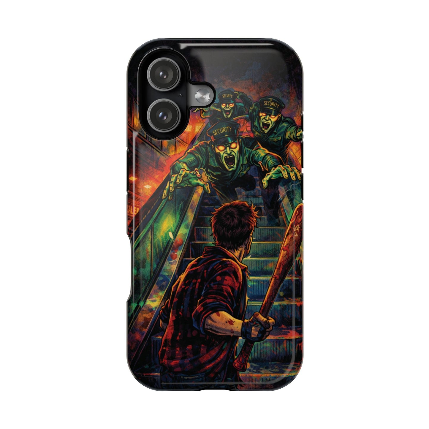 Horror Zombie Escalator Phone Case - Impact Resistant Protective Cover