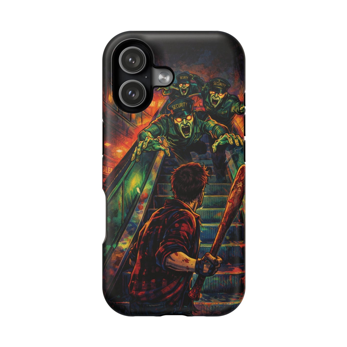 Horror Zombie Escalator Phone Case - Impact Resistant Protective Cover