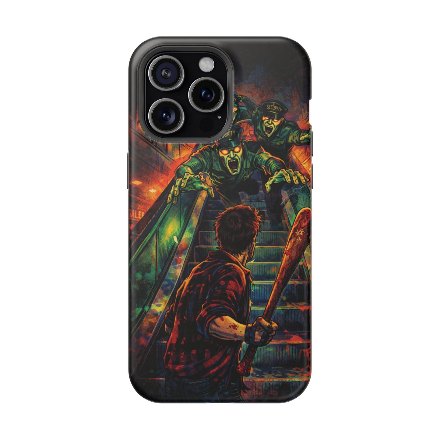 Horror Zombie Escalator Phone Case - Impact Resistant Protective Cover