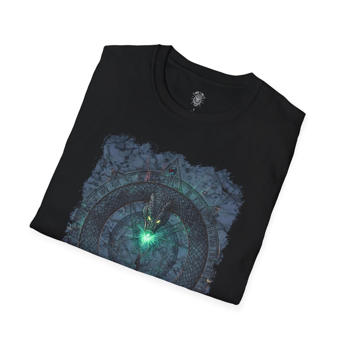 The Serpent Sigil T-Shirt – 80s Dark Fantasy Ouroboros Comic Illustration