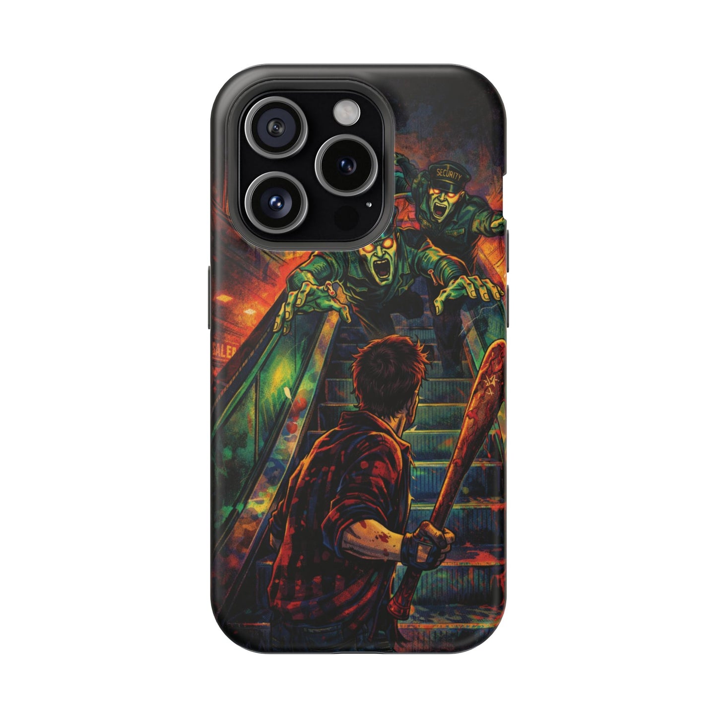 Horror Zombie Escalator Phone Case - Impact Resistant Protective Cover
