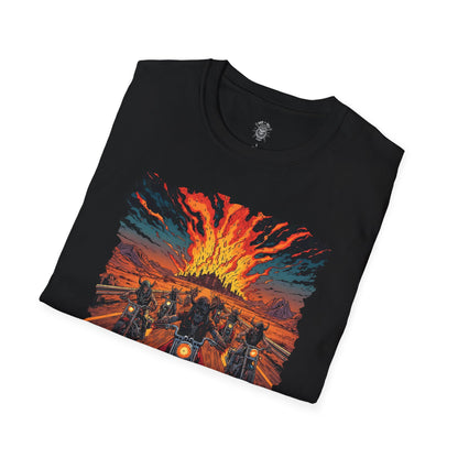 Hell Riders of Route 66 - Comic Style Graphic T-Shirt